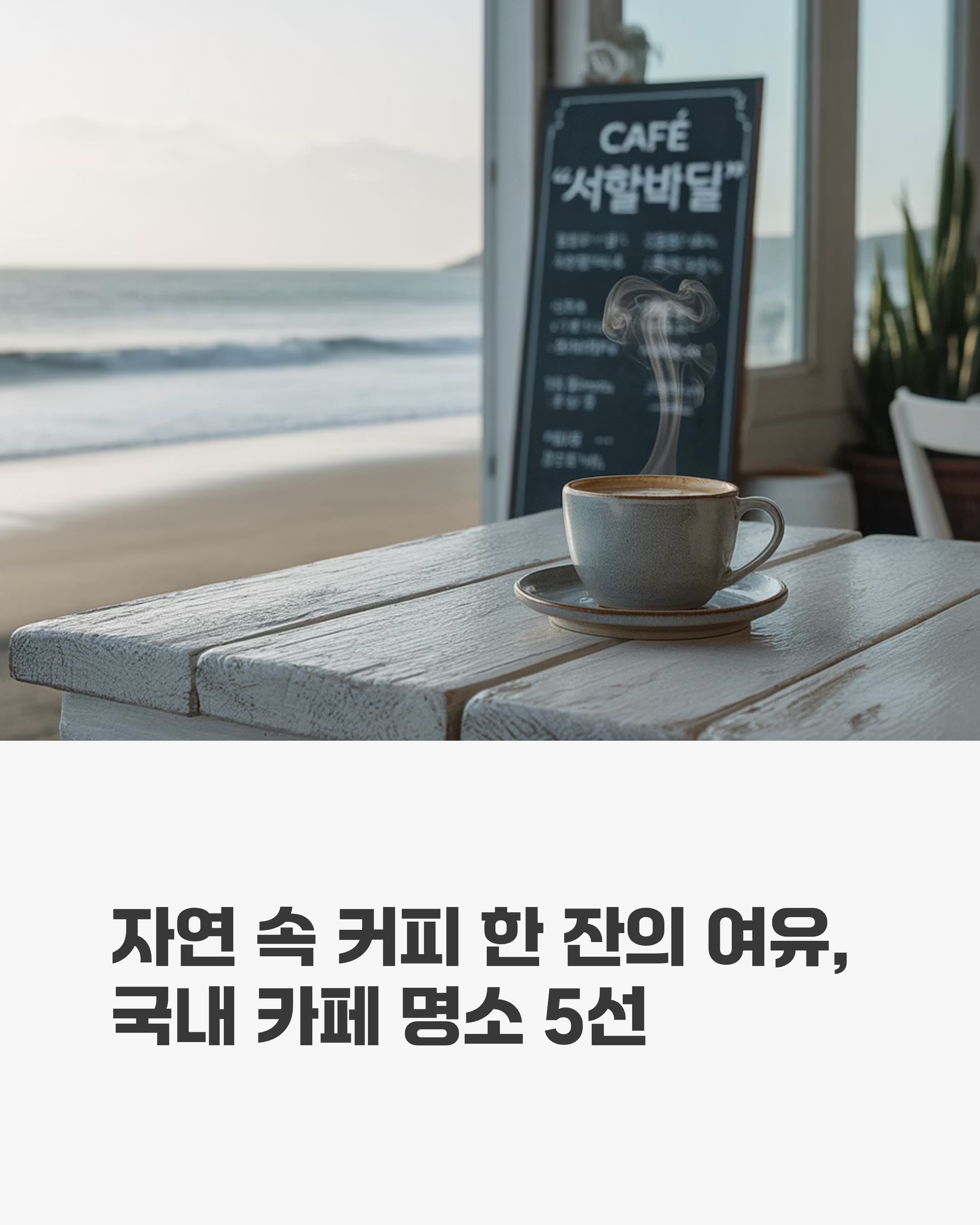 휴식과 커피의 완벽한 조화 자연속 카페 명소 TOP 5