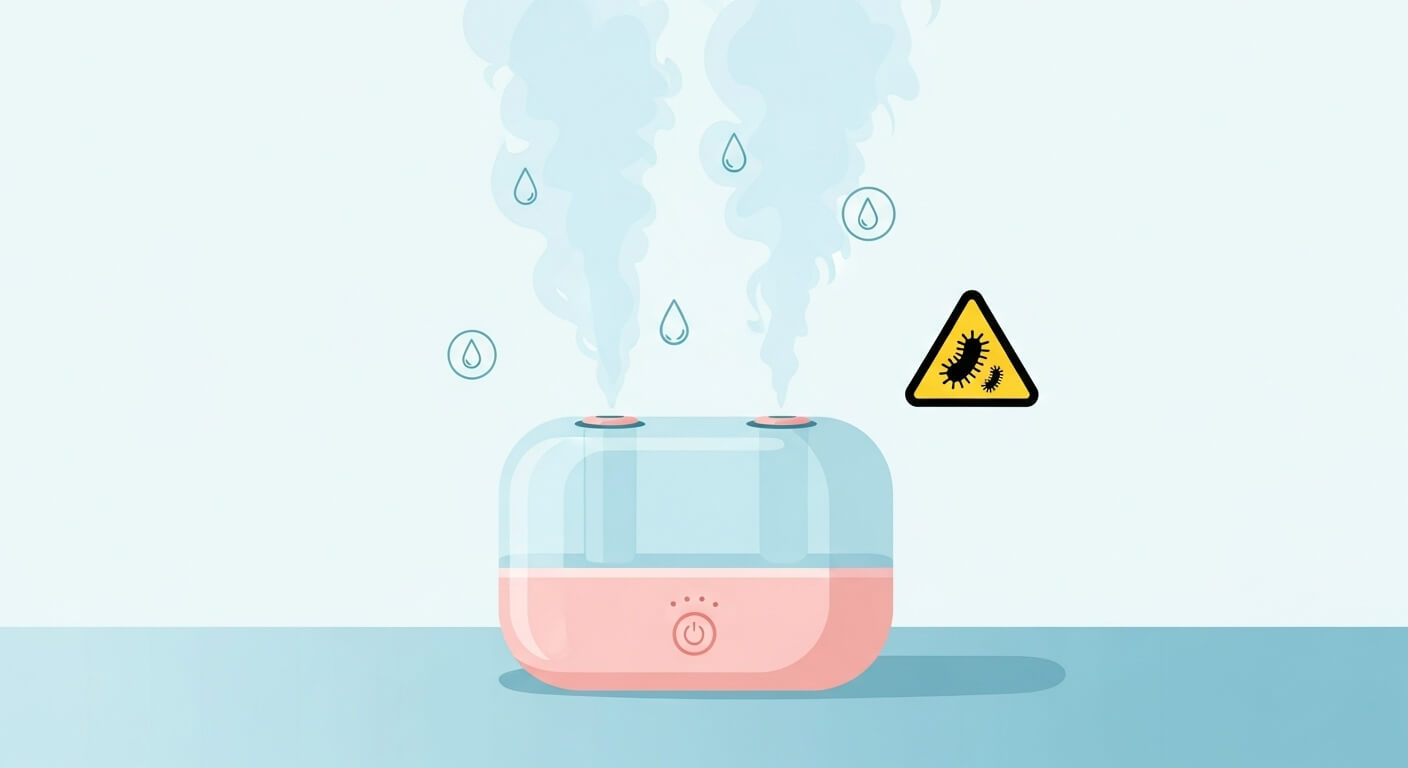 초음파식 가습기: 저렴하고 조용하지만 세균 주의