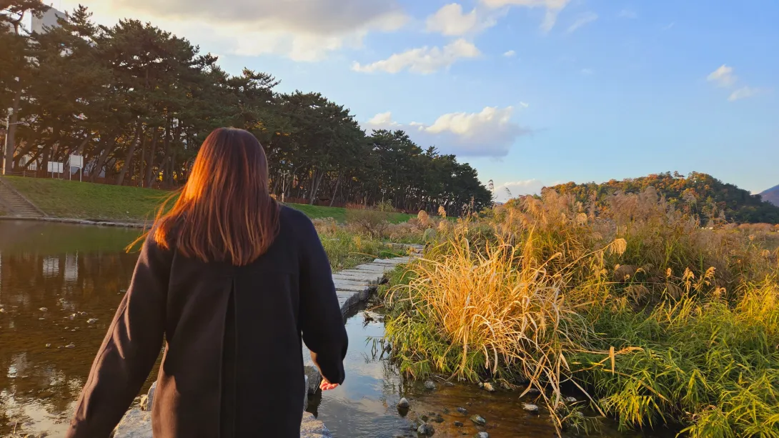 밀양 맥문동 맨발걷기