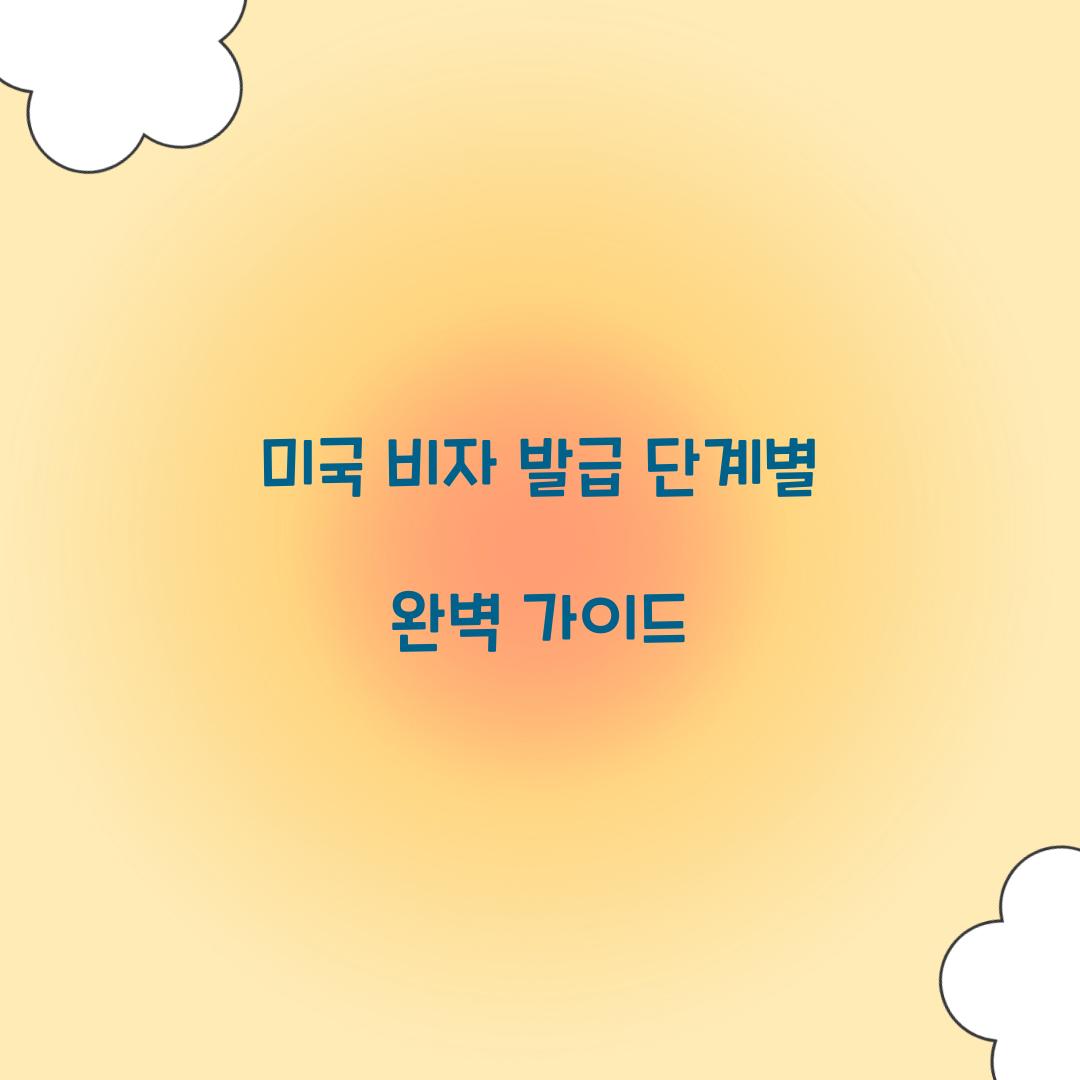 미국 비자 발급
