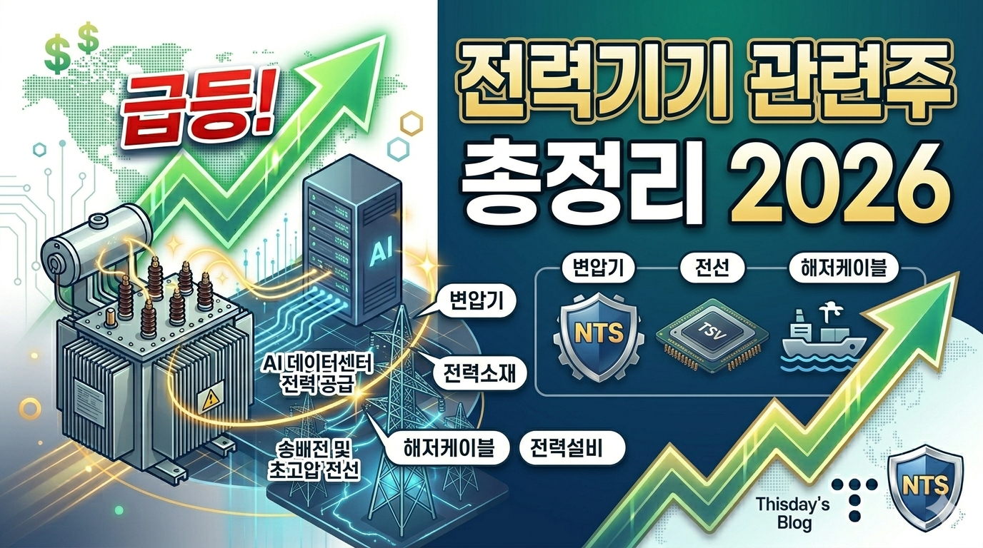 전력기기 관련주 총정리 2026 - 변압기 전선 전력설비 AI 데이터센터 수혜주 대장주 완벽 비교