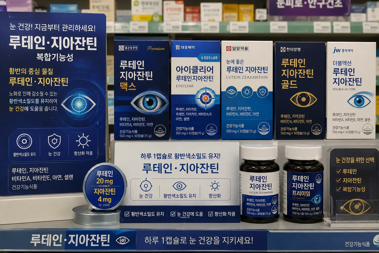 루테인 지아잔틴 눈 건강 영양제 제품 비교