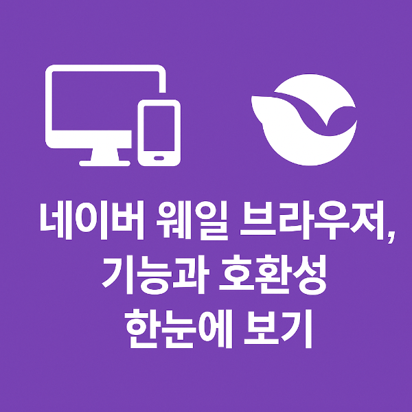 웨일브라우저 호환성 기능 썸네일 이미지입니다.