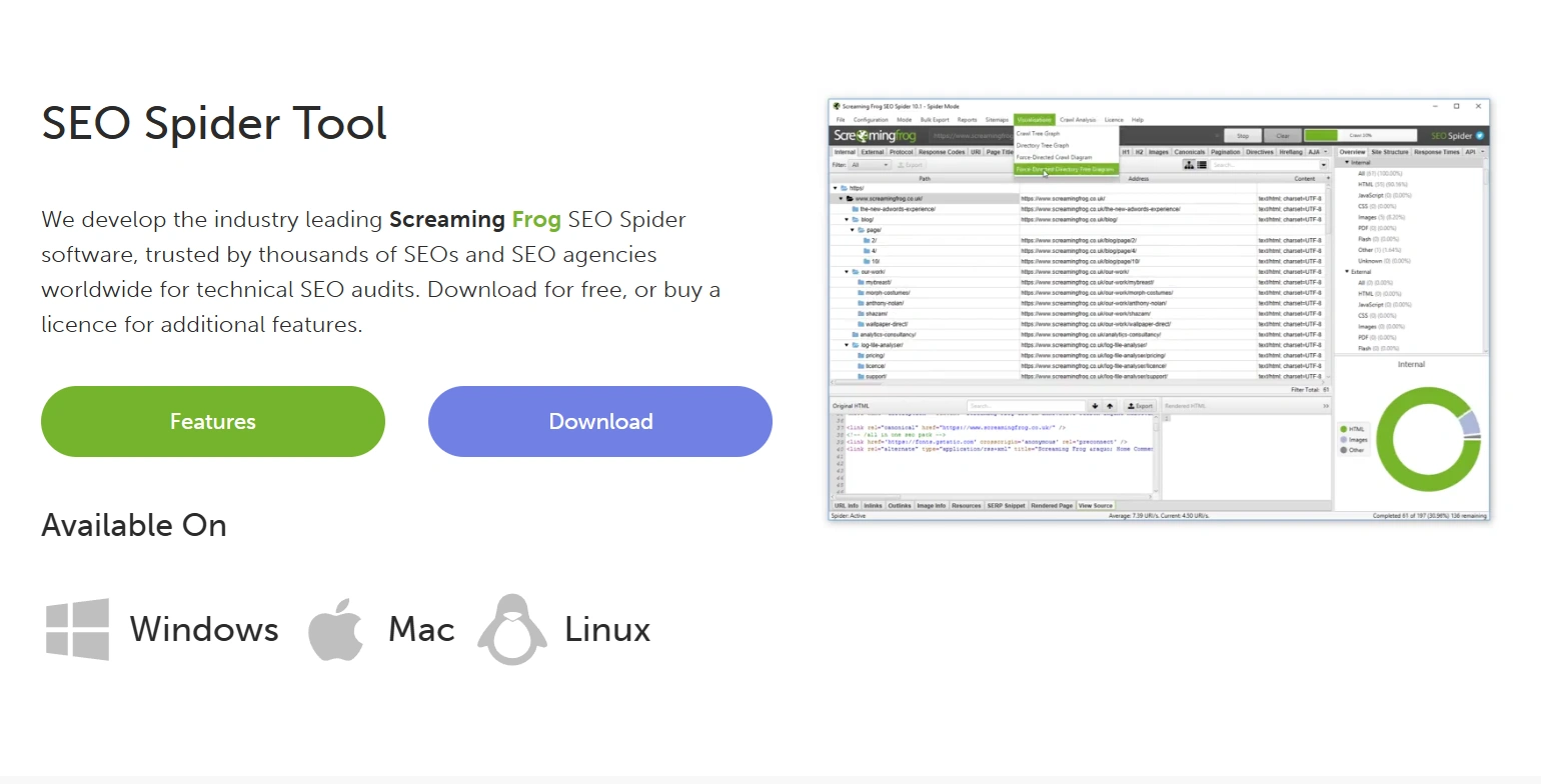 Screaming Frog ๊ณต์ ์ฌ์ดํธ SEO SPIDER TOOL ๋ค์ด๋ก๋ํ๋ฉด