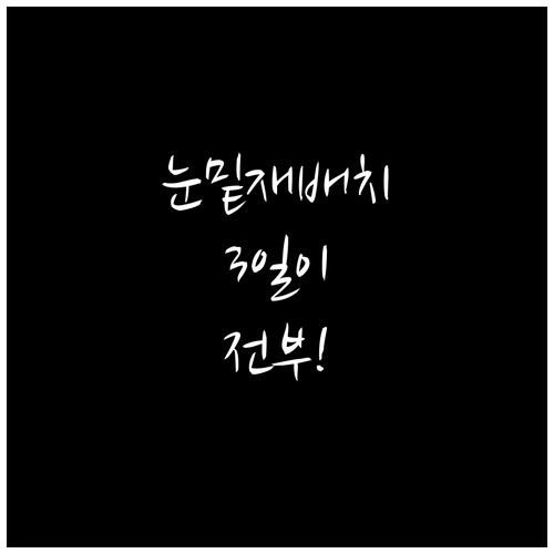 눈밑 재배치 수술 회복 초기 3일이 ..