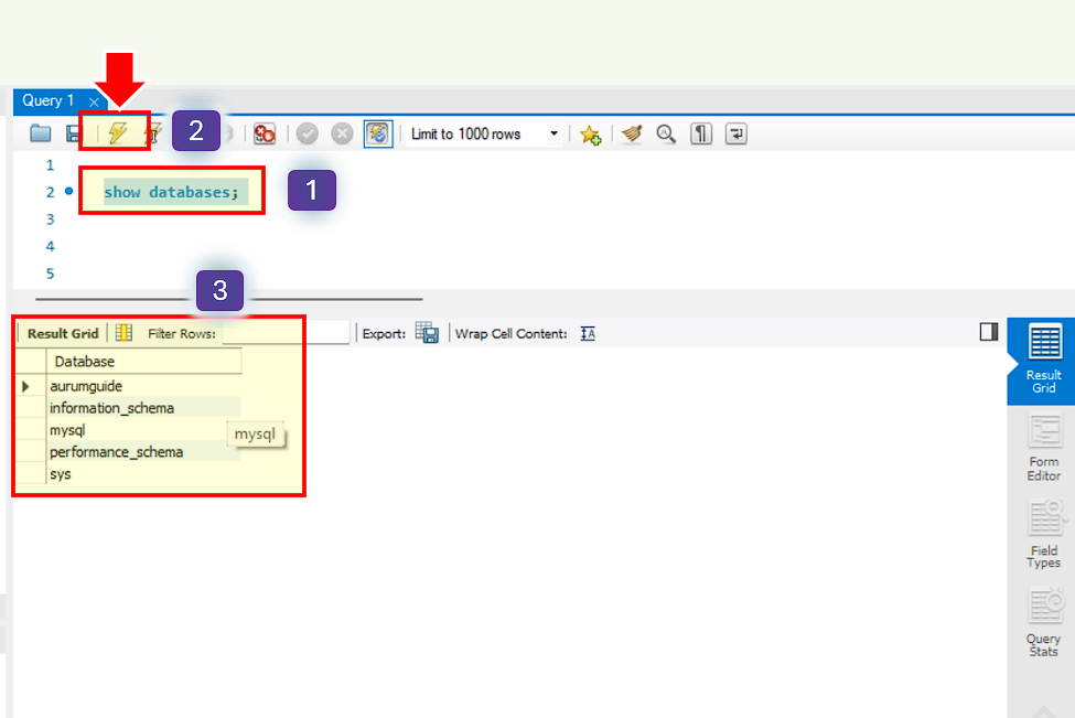 MySQL database 조회 방법.