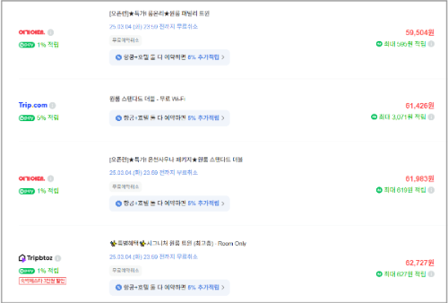 체스터톤스 속초 객실 가격 비교