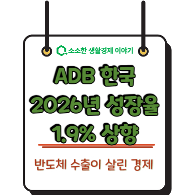 ADB, 한국 2026년 성장률 1.9% 상향! 반도체 수출이 살린 경제