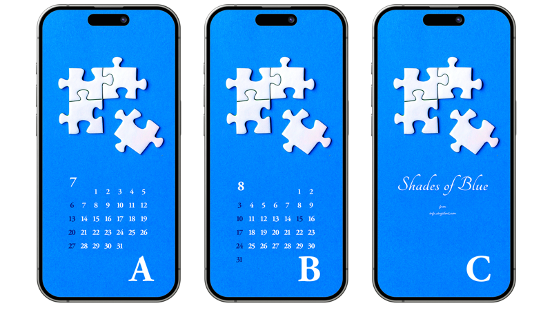 10 퍼즐 조각 ABC - 2025년7월 아이폰배경화면