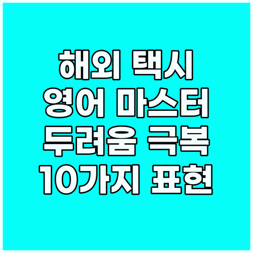 해외 택시 두려움 극복: 10가지 영