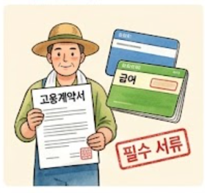 필수서류는 고용계약서