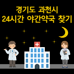 과천시 24시간 야간 심야 당번약국 찾기
