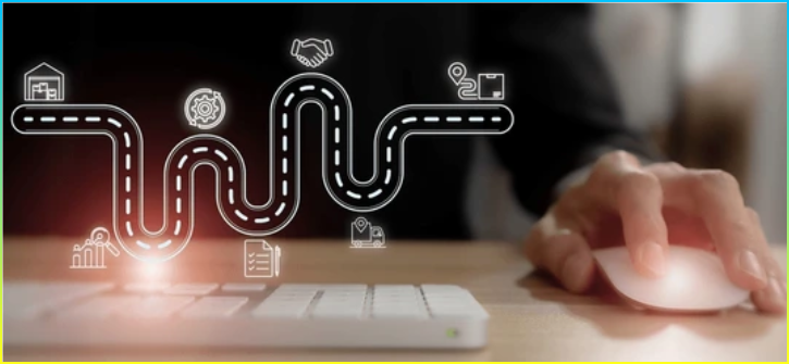 디지털 조달 및 공급망 관리 개념. 분석, 물류, 계약, 공급망 관리와 통합된 디지털 조달 프로세스. 디지털 전환, 비즈니스 솔루션