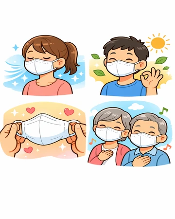 호흡이 편한 KF94 마스크 착용 비교 예시7