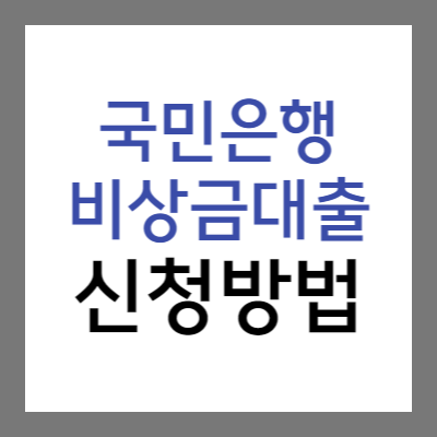 국민은행-비상금대출-신청방법