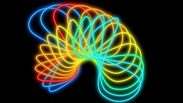 바탕화면 보호기 여러색상 줄 그림