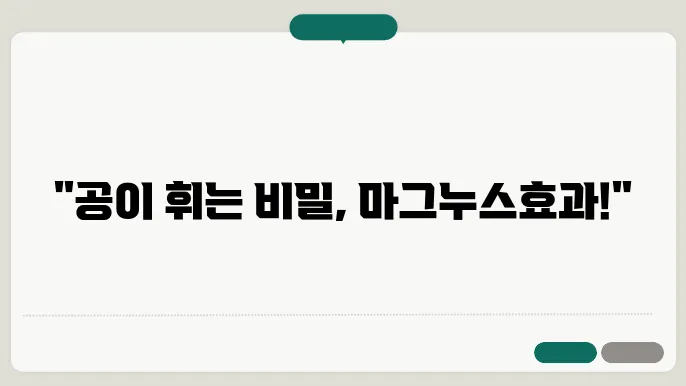 마그누스 효과에 대한 이해