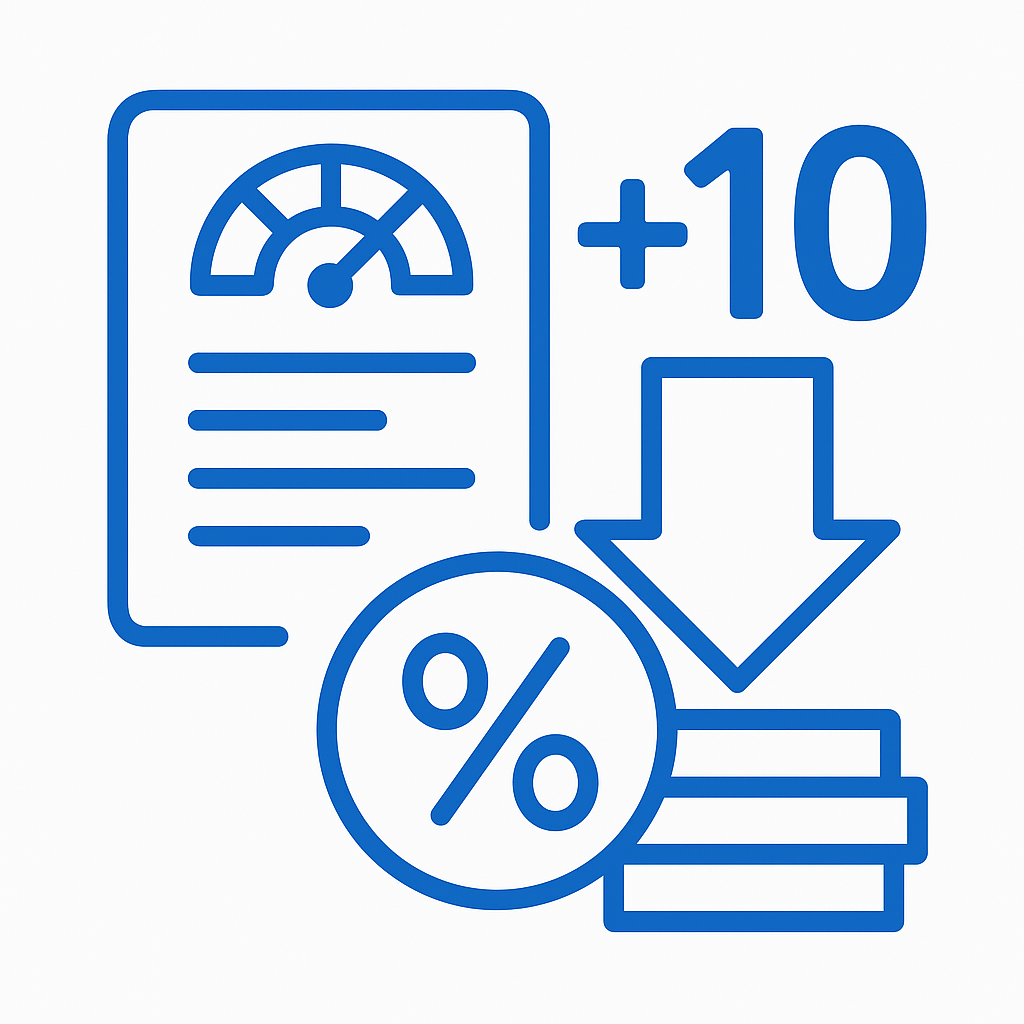 신용점수 10점 올려 월 납입금 줄이는 간접 투자 전략