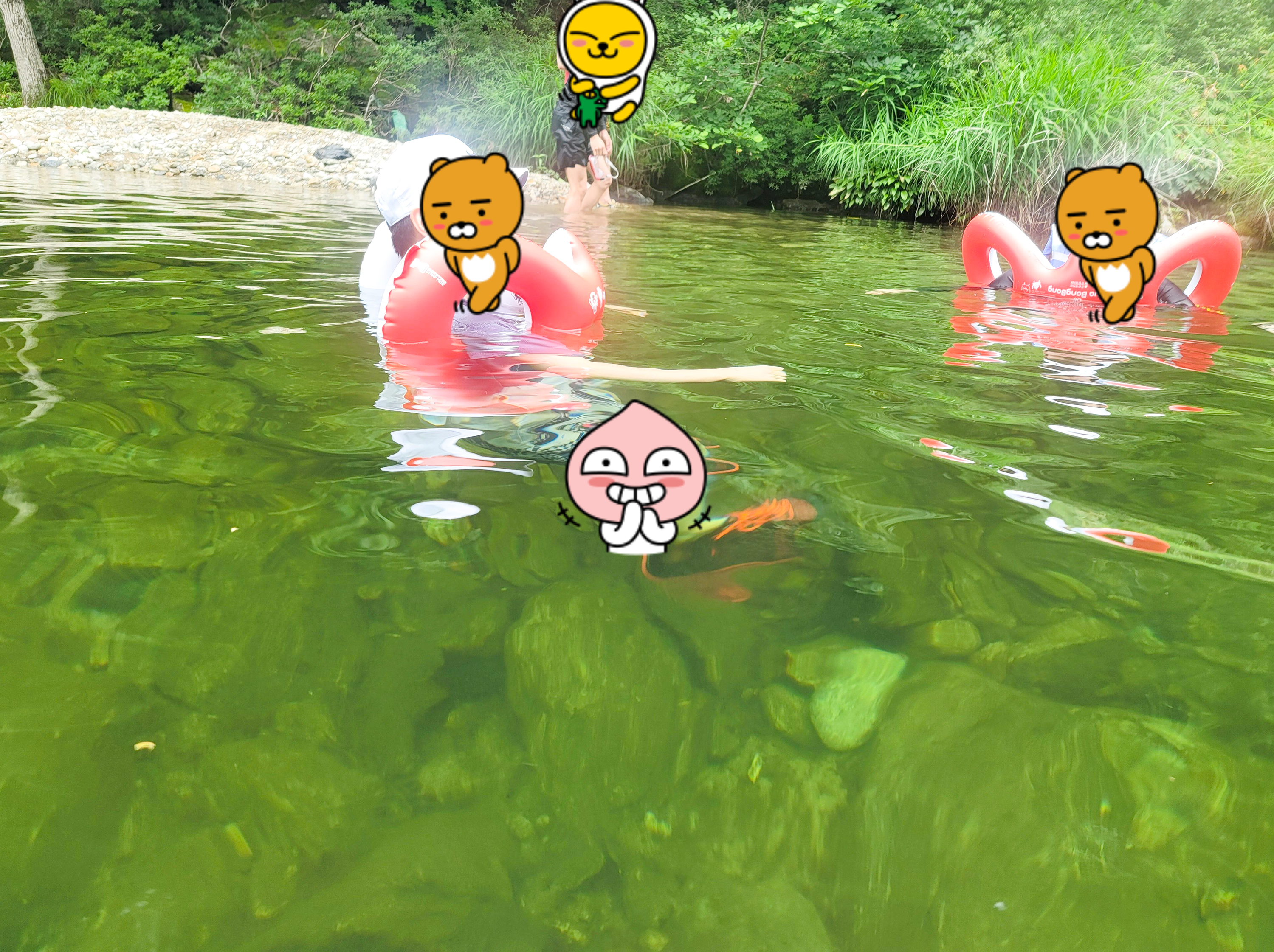 신나는 물놀이를 즐기는 모습