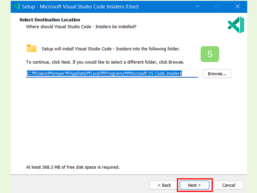 설치 경로를 선택해 주세요.