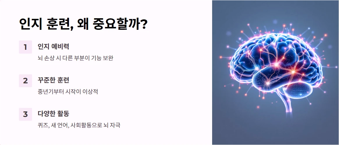 인지 훈련, 왜 중요할까?