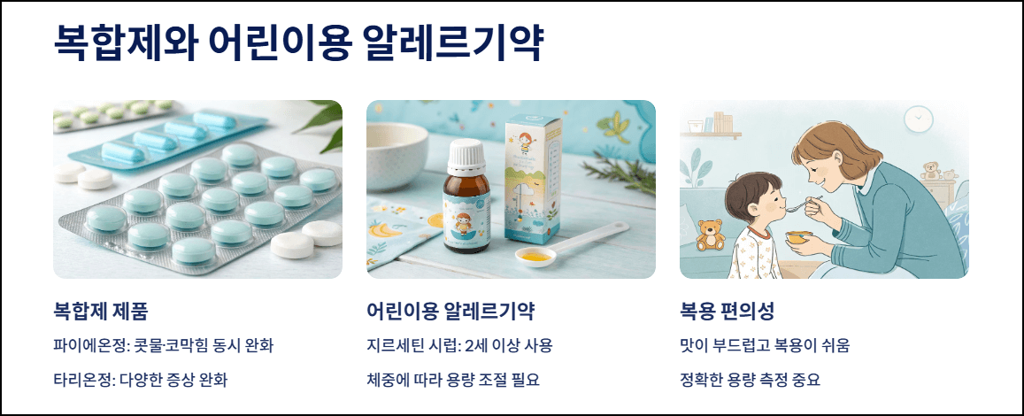 복합제와 어린이용 알레르기약