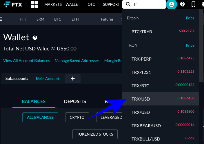 FTX에서 트론 검색
