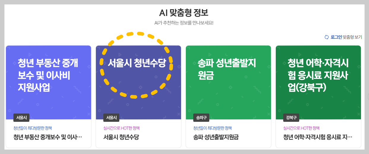 출처 서울시 청년몽땅정보통