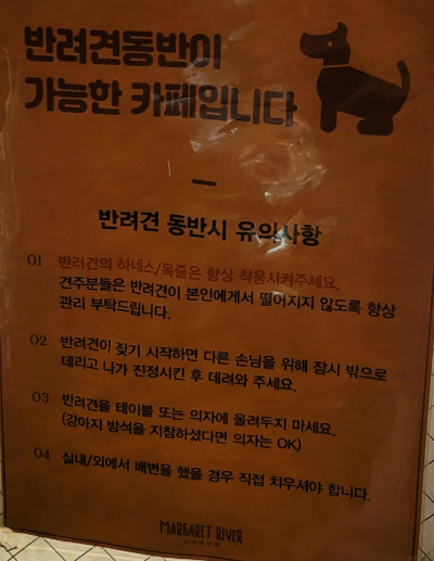 반려견 동반 유의사항