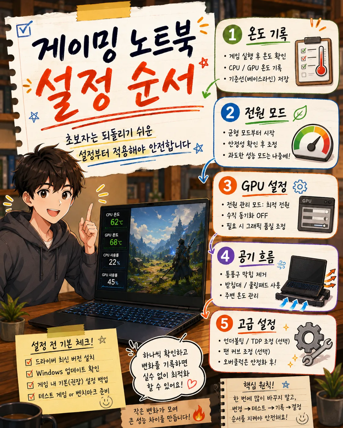 게이밍 노트북 설정 순서