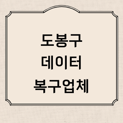 서울 도봉구 데이터복구