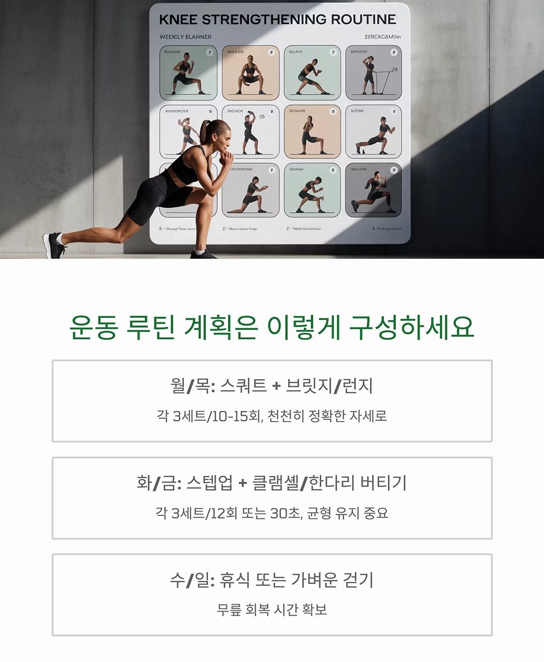 무릎 보호에 필수! 하체 강화 운동 루틴으로 통증 예방하기