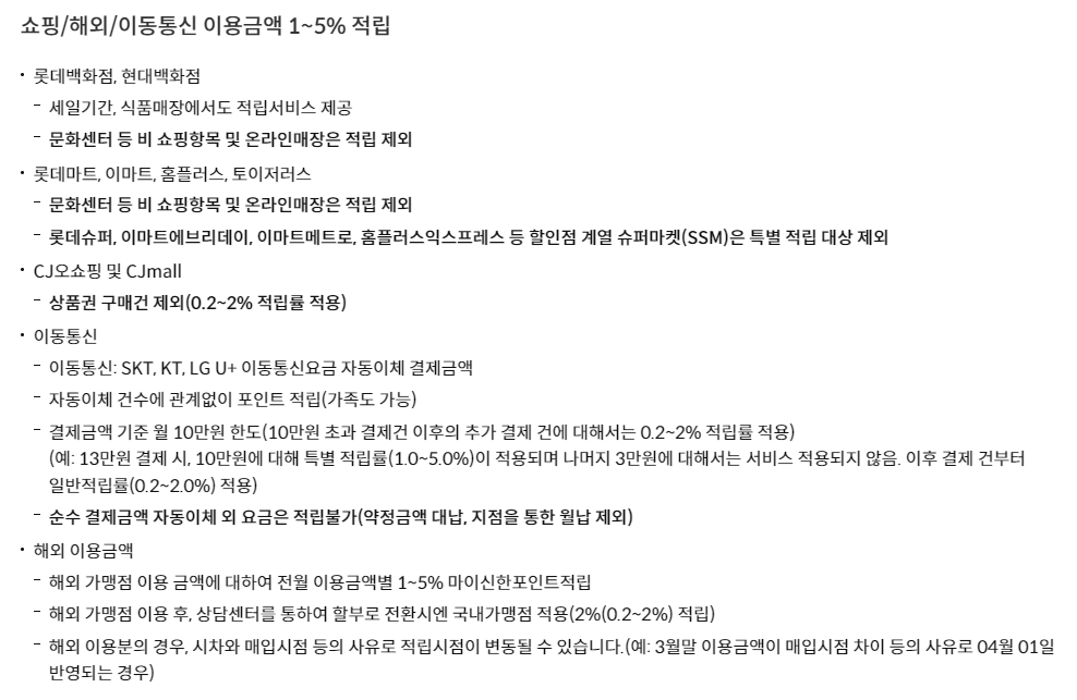 신한 하이포인트카드(Hi-point)