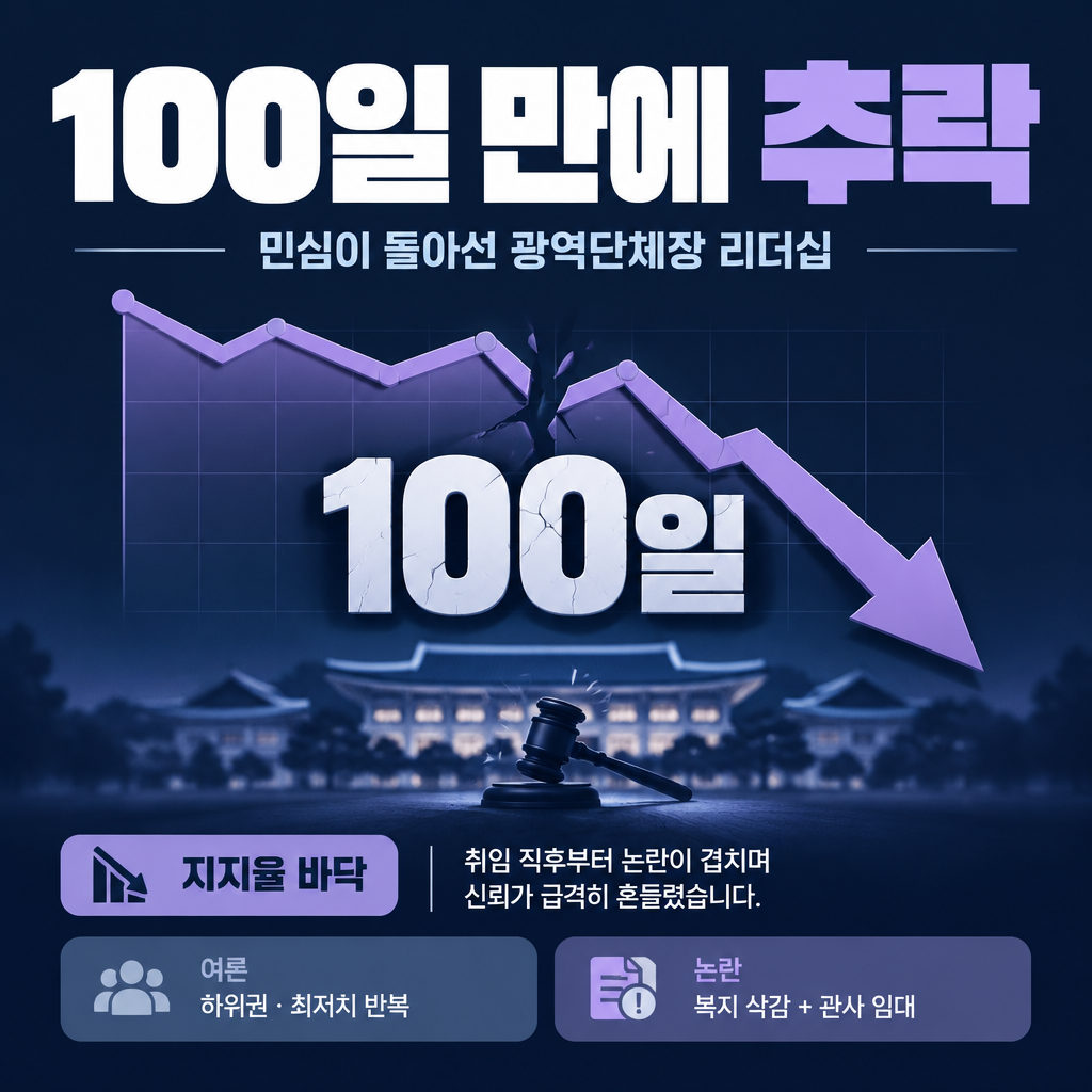 100일 만에 추락