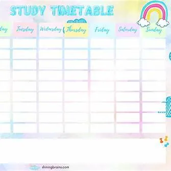 초등학생 시간표 짜는 법