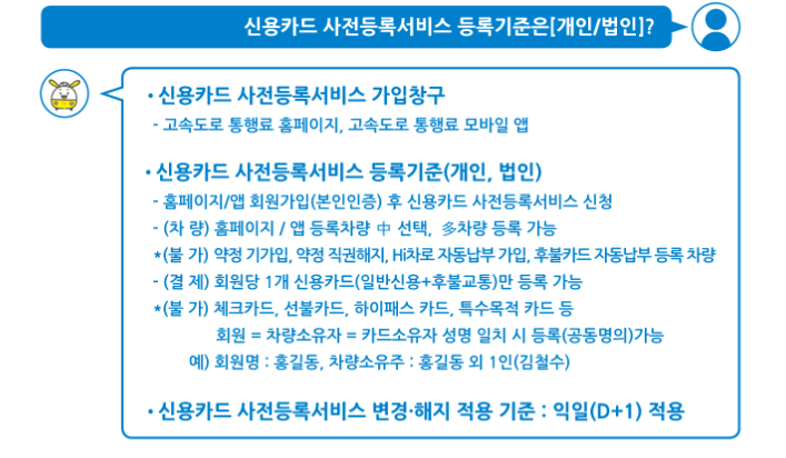 신용카드 사전등록방법