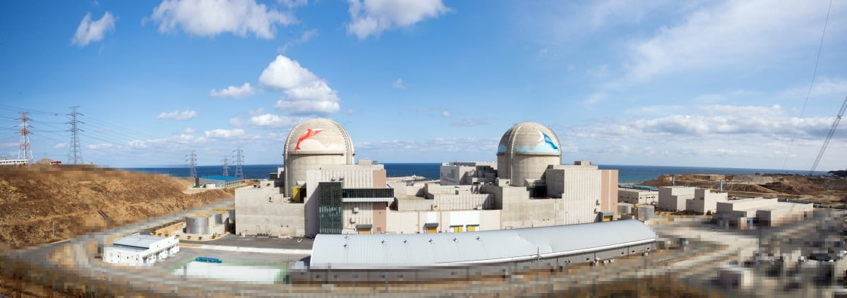 경북 울진군에 있는 신한울 1, 2호기 전경.