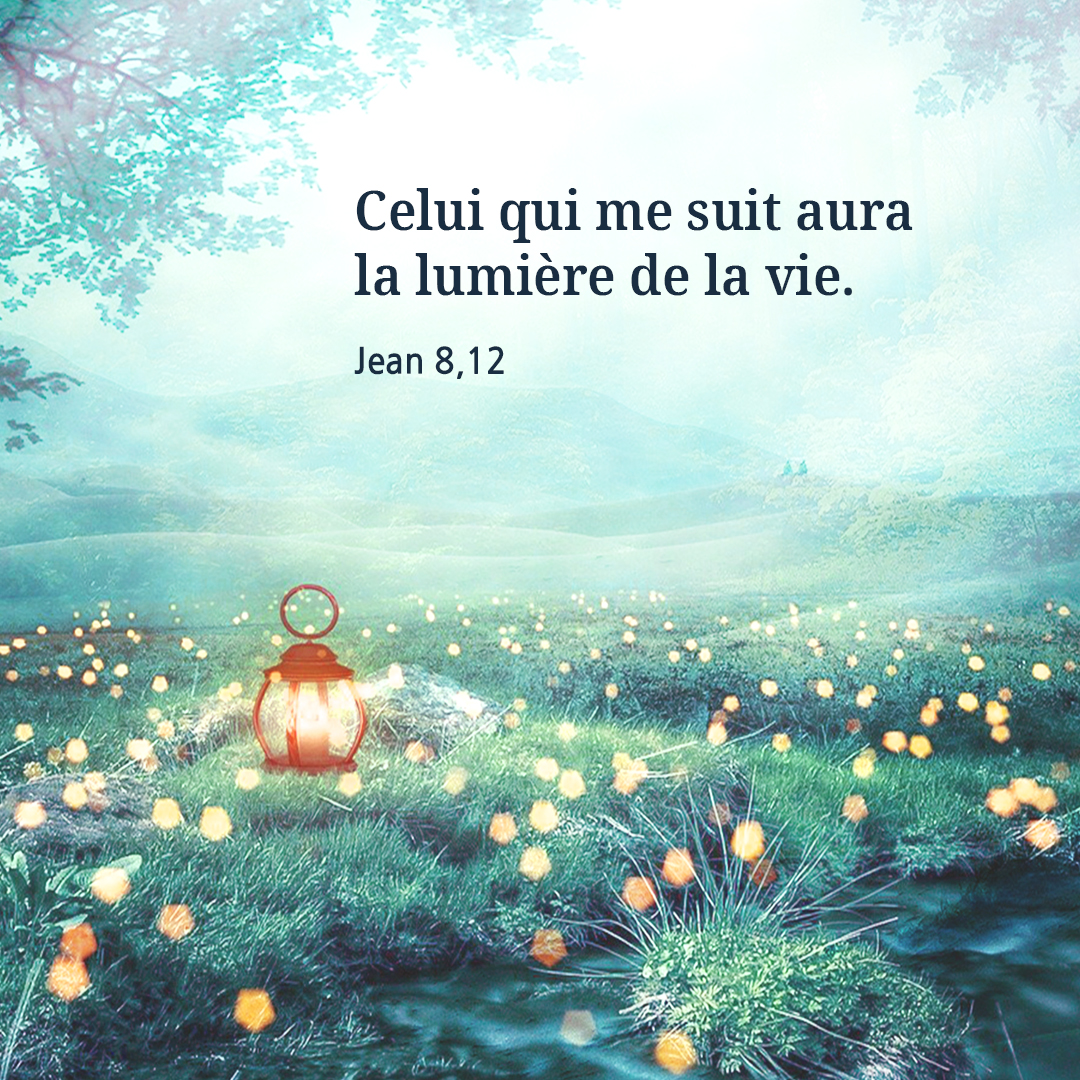 Celui qui me suit aura la lumi&egrave;re de la vie. (Jean 8,12)