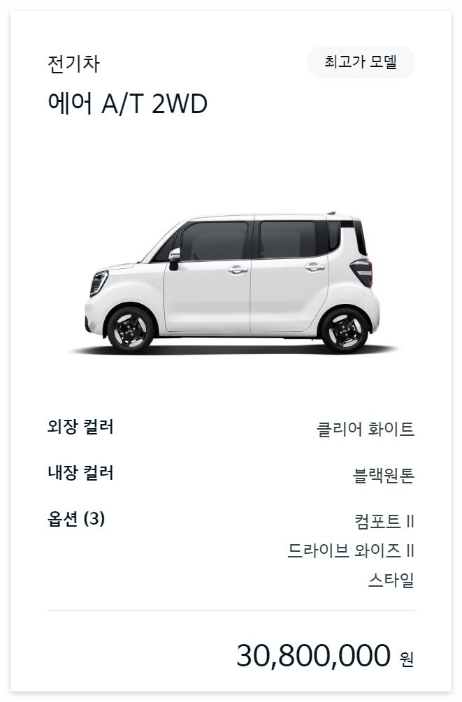 레이 전기차 보조금