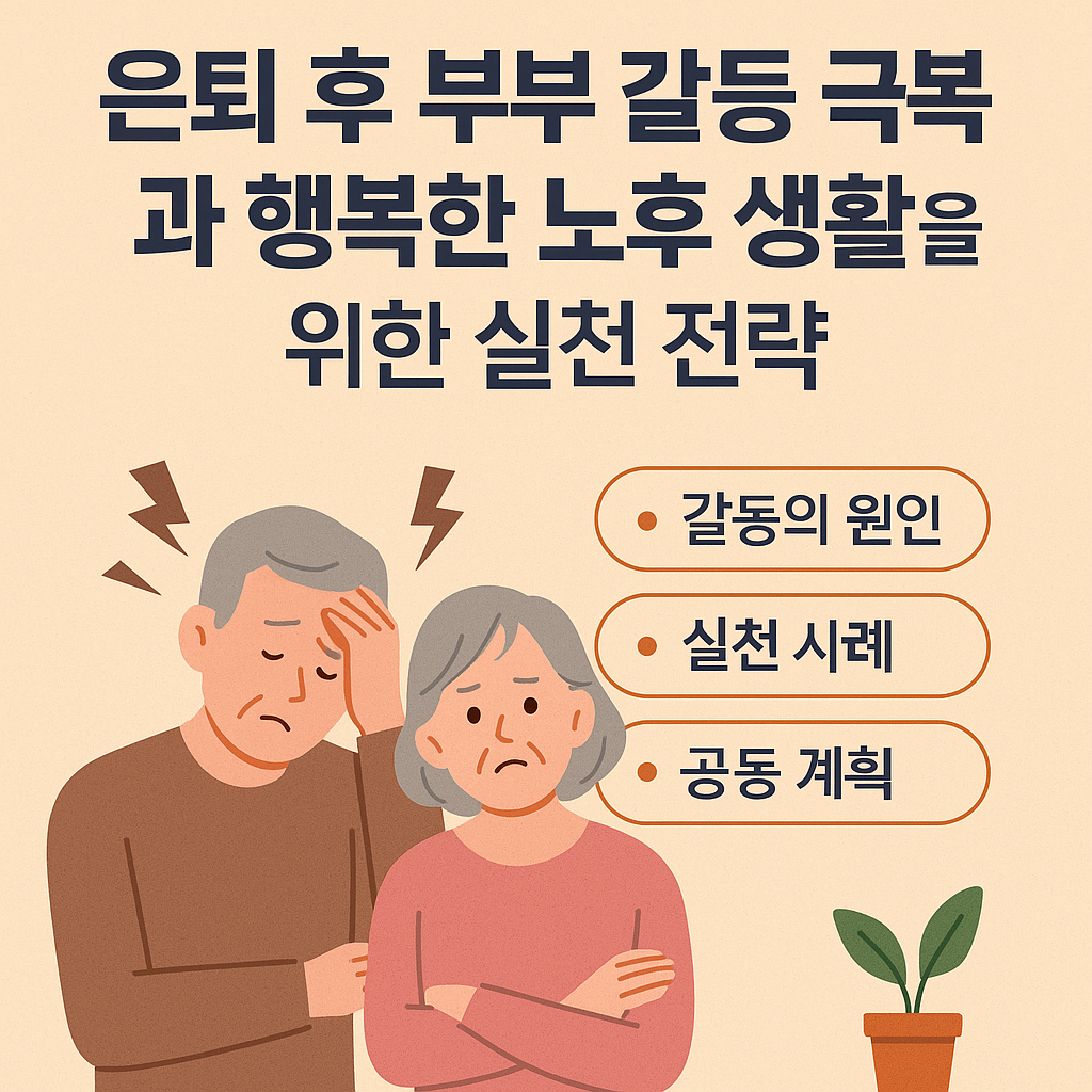 은퇴 후 부부 갈등 극복과 행복한 노후 생활을 위한 실천 전략