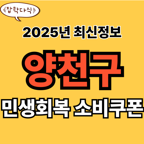 양천구 민생회복 소비쿠폰 신청 완벽 가이드