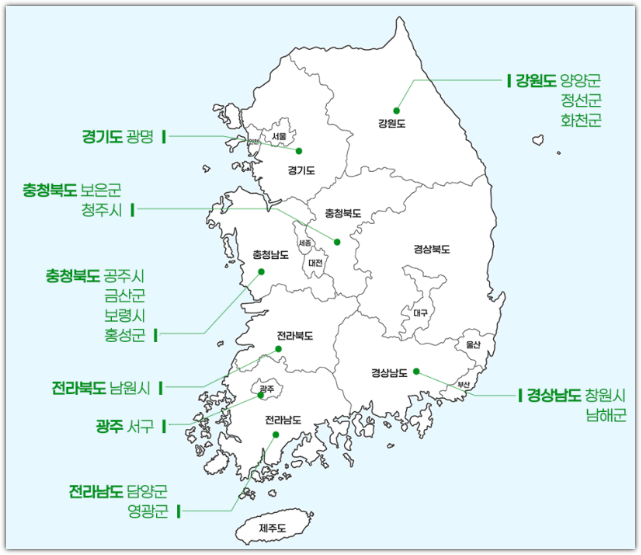 요실금 치료 지원 지역 확인