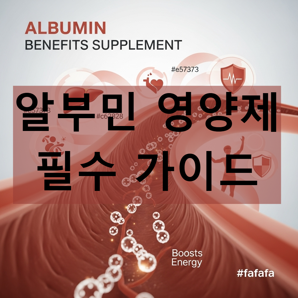 활력과 건강을 상징하는 혈관 속 알부민 단백질의 흐름, 간 건강, 면역력 강화를 표현한 이미지.