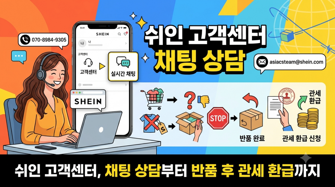 쉬인 고객센터 문의 내용별 해결 창구 정리표