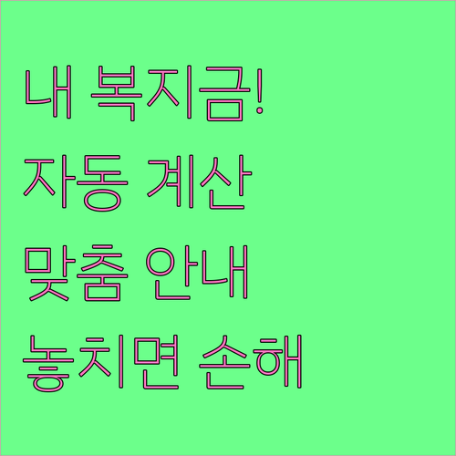 복지멤버십 소득인정액 자동 계산 및 ..