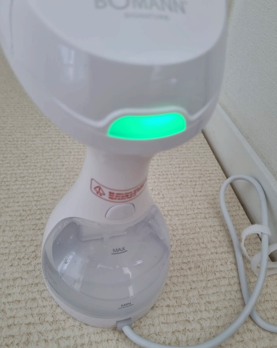 보만스팀다리미-예열완료