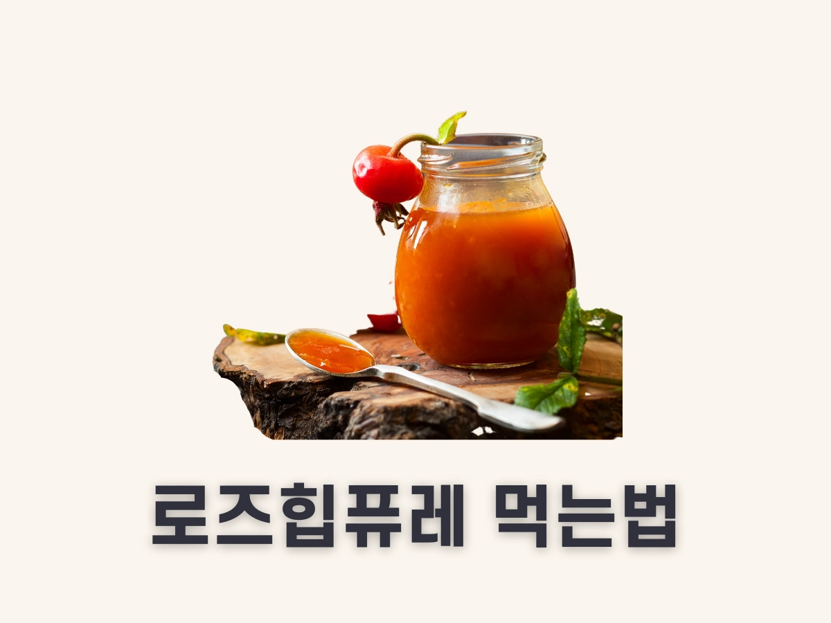 로즈힙퓨레 먹는 법