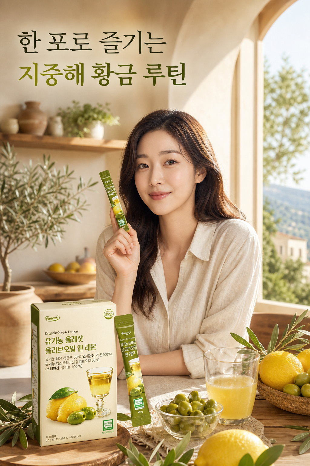 한 포로 즐기는 지중해 황금 루틴 광고 이미지