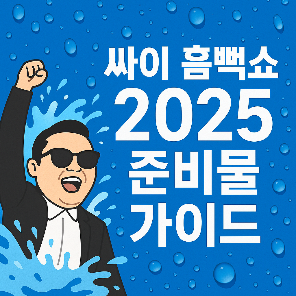 싸이 흠뻑쇼 2025 준비물 가이드 – 이거 없이 갔다간 후회합니다