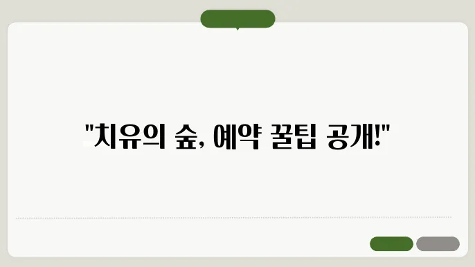 국립산림얌유원 예약하는 방법+ 꿀팁!, 프로그램 정리